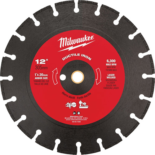 Milwaukee 49-93-7335 Circular Saw Blade, 12", Ductile Iron Use-(Each)