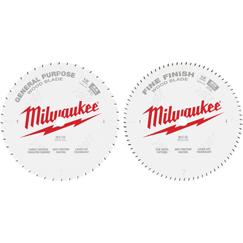 Milwaukee 48-40-1232 Circular Saw Wood Cutting Blades, 12", 44/80 Teeth, Wood Use-(Each)