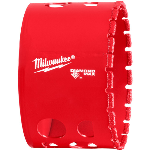 Milwaukee 49-56-5666 Diamond Max Hole Saw Bit, 2-3/4", 1-1/2" Depth of Cut, Diamond-(Each)