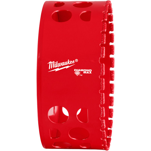 Milwaukee 49-56-5684 Diamond Max Hole Saw Bit, 4", 1-1/2" Depth of Cut, Diamond-(Each)
