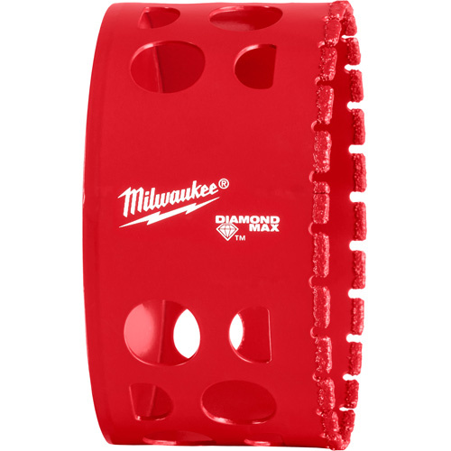 Milwaukee 49-56-5674 Diamond Max Hole Saw Bit, 3-1/4", 1-1/2" Depth of Cut, Diamond-(Each)