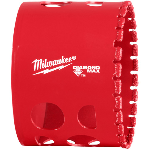 Milwaukee 49-56-5656 Diamond Max Hole Saw Bit, 2-3/8", 1-1/2" Depth of Cut, Diamond-(Each)