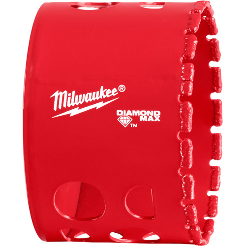 Milwaukee 49-56-5661 Diamond Max Hole Saw Bit, 2-9/16", 1-1/2" Depth of Cut, Diamond-(Each)