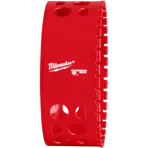 Milwaukee 49-56-5691 Diamond Max Hole Saw Bit, 4-1/2", 1-1/2" Depth of Cut, Diamond-(Each)