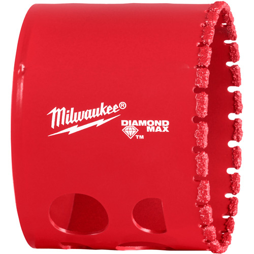 Milwaukee 49-56-5652 Diamond Max Hole Saw Bit, 2-1/4", 1-1/2" Depth of Cut, Diamond-(Each)