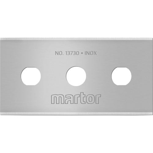 Martor  13730.6  Stainless Steel Industrial Blade with Square Ends, Single Style - Box of 100