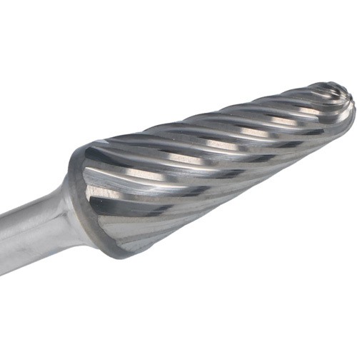 Cle-Line  C17844  1852 Double Cut Included-Angle Burr, SL-3L6, 3/8" Dia., 1/4" Shank, 1-1/16" Depth of Cut - Each