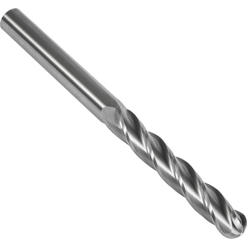 Dormer 7648899 S147 30° Extra Long Ball Nose End Mill, 1/2" Dia., 6" L, 4 Flutes, 1/2" Shank, Carbide-(Each)
