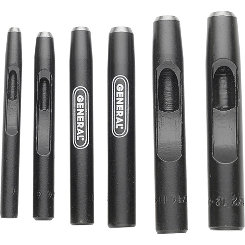 General Tools  1280ST  Hollow Steel Punch Set, 6 Pieces - Each