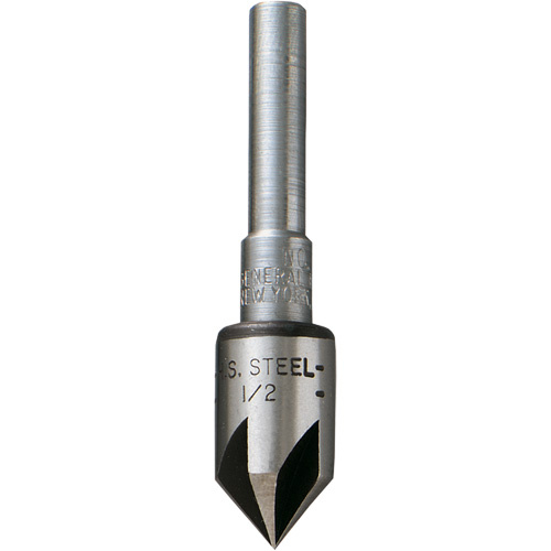 General Tools  195-1/2  Countersink Bit, 1/2", High Speed Steel, 82? Angle, 5 Flutes - Each