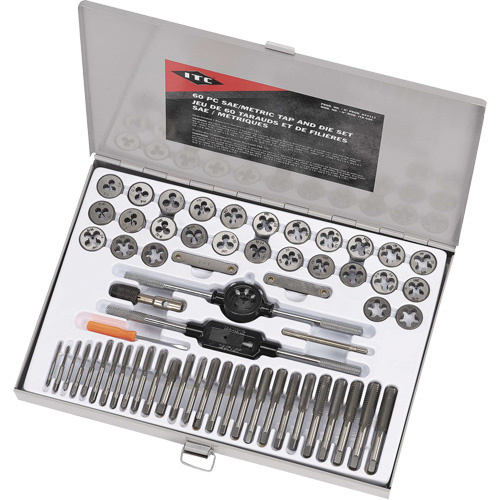JET  024312  ITD-60C SAE/Metric Alloy Tap & Die Set, 60 Pieces - Each
