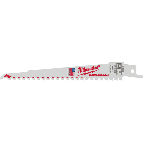 Milwaukee 48-01-2035 Sawzall Blade, Bi-Metal, 5 TPI, 6" L-(Each)