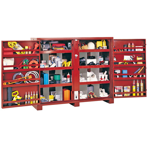 Jobox By Crescent  1-693990  Jobsite Shelf Cabinet, Steel, 49 Cubic Feet, Red - Each