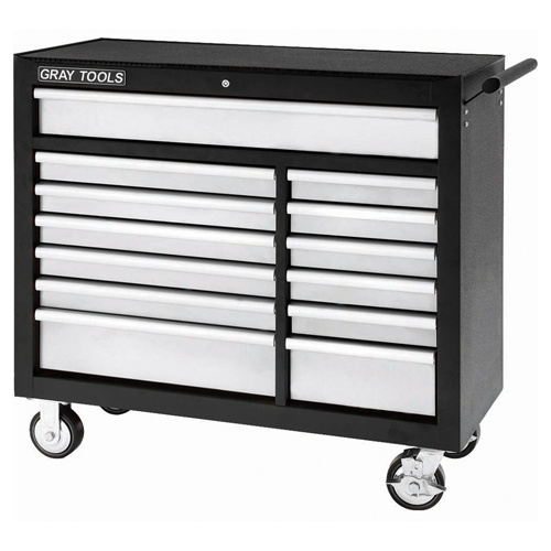 Gray Tools  99213SB  Roller Cabinet, 13 Drawers, 42" W x 19" D x 40" H, Black - Each