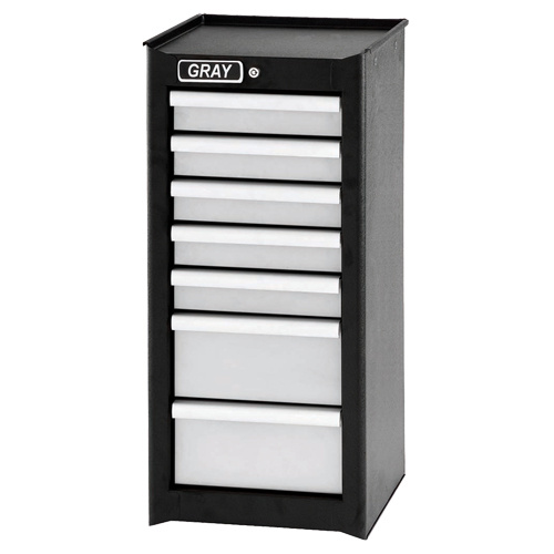 Gray Tools  99407SB  Side Rider Cabinet, 7 Drawers, 14-3/4" W x 18" D x 33.34" H, Black - Each