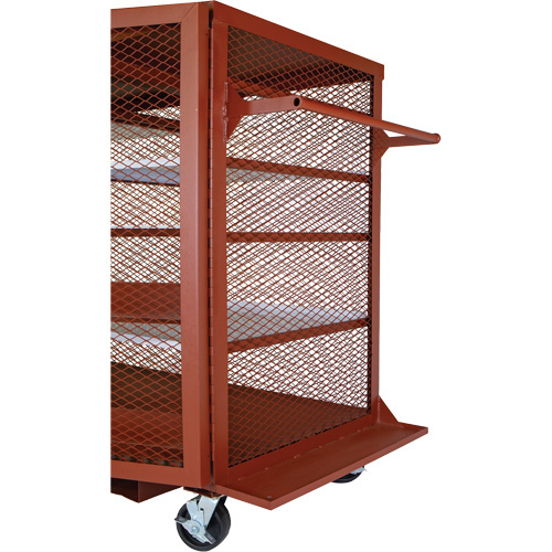 Jobox By Crescent  1-400990  Mobile Mesh Cabinet, Steel, 49 Cubic Feet, Red - Each