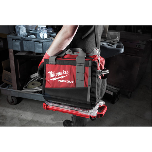 Milwaukee  48-22-8436  Packout? Compact Low-Profile Organizer, 16-2/5" x 9-3/4" x 2-1/2", Black/Red - Each