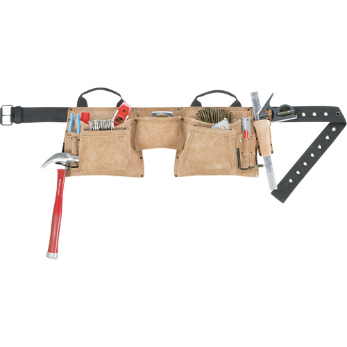 Kuny's AP-527X Constructor's Tool Belt, Leather, Tan - Each