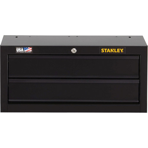 Stanley Tools  STST22621BK  100 Series Middle Tool Chest, 26" W, 2 Drawers, Black - Each