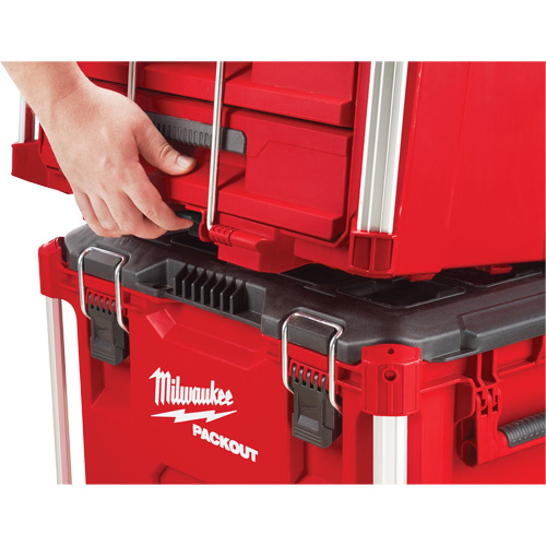 Milwaukee  48-22-8443  Packout? 3-Drawer Tool Box, 16-1/3" x 14-1/3" x 22-1/5", Black/Red - Each
