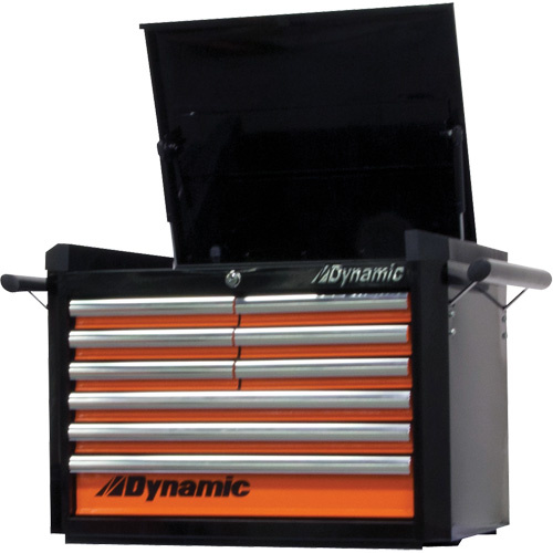 Dynamic Tools D069308 Top Chest, 28" W, 9 Drawers, Black/Orange - Each