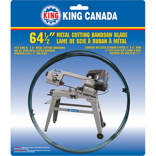 King Canada  KBB-115-BM-10  General Purpose Band Saw Blade, Bi-Metal, 64-1/2" L x 1/2" W x 0.025" Thick, 10 TPI - Each