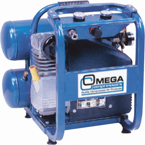 Omega Compressors DP-2022S Contractor Series Air Compressors, Electric, 3.3 Gal. (4 US Gal), 125 PSI, 115/1 V - Each