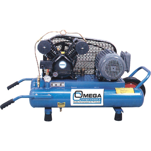 Omega Compressors PUK-2008MDC Contractor Series Air Compressors, Electric, 6.6 Gal. (8 US Gal), 125 PSI, 115/1 V - Each