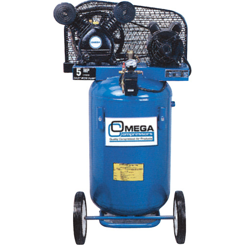 Omega Compressors PK-5020VP Professional Series Air Compressors, Electric, 16.6 Gal. (20 US Gal), 125 PSI, 115/1 V - Each