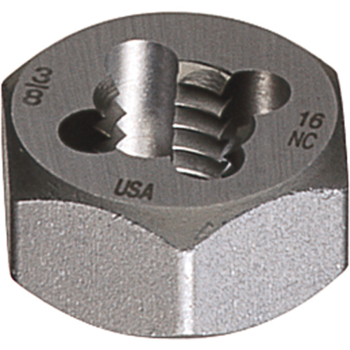 Cle-Line C77600 Hexagon Rethreading Dies, Bright Finish, 1/4"-20 Thread, High Speed Steel-(Each)