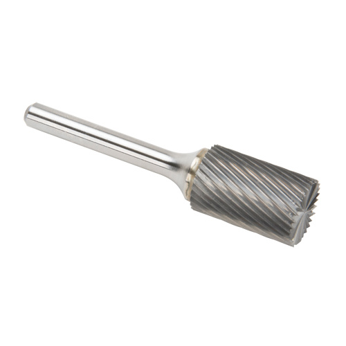 Cleveland  C17512  Solid Carbide Burrs - Cylinder Shape with End Cut, SB-6, 3/5" Dia., 1/4" Shank, 24.4 mm Depth of Cut - Each
