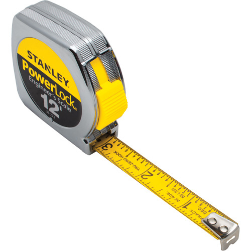 Stanley Tools  33-272  PowerLock<sup>?</sup> Tape Measure, 1/2" x 12', Imperial Graduations - Each