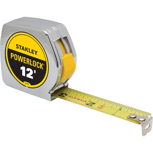Stanley Tools  33-312  PowerLock<sup>?</sup> Tape Measure, 3/4" x 12', Imperial Graduations - Each