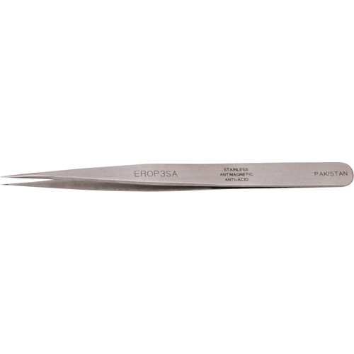 Weller  EROP3SA  Tweezers - Pointed Tips, Straight - 4.75" (120 mm) - Each