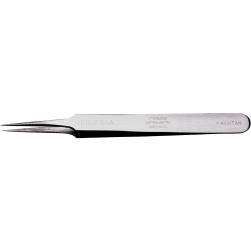 Weller  EROP5SA  Tweezers - Pointed Tips, Straight Relieved - 4.53" (115 mm) - Each