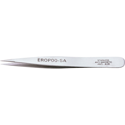 Weller  EROPOOSA  Tweezers - Pointed Tip, Straight - Each
