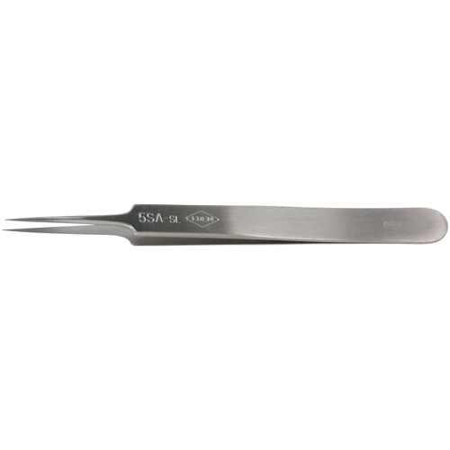 Weller  5SASL  Tweezers - Pointed Tips, Straight Relieved - 4.53" (115 mm) - Each