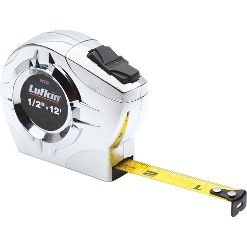 Lufkin By Crescent  P2212XN  Tape Measure Chrome Engineers, 1/2" x 12', in./ft. Graduations - Each
