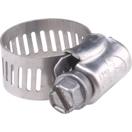 Dominion DHC5-10 Hose Clamps - Stainless Steel Band & Screw, Min Dia. 1/2", Max Dia. 1-1/8"-(Each)