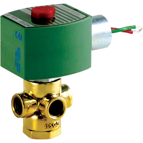 ASCO 320174G01 3-Way Direct Acting Universal Solenoid Valves, 1/4" Pipe, 100 psi-(Each)