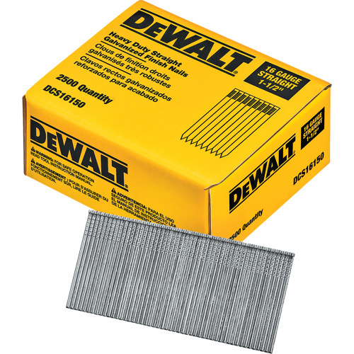 DEWALT  DCS16150  16 Gauge Straight Finish Nails - Each