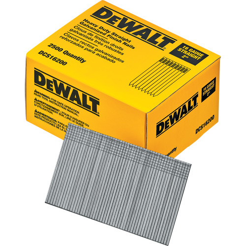 DEWALT  DCS16200  16 Gauge Straight Finish Nails - Each
