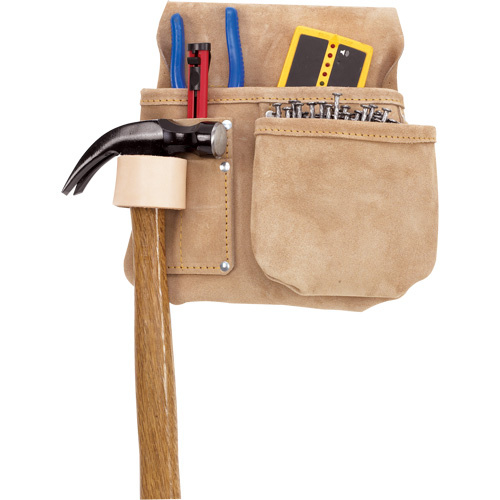 Kuny's AP-617 Half Carpenter Apron, Multiple Tool Holder, Leather, 4 Pockets-(Each)