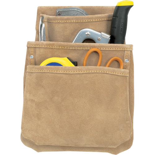Kuny's DW-1018 Drywall Pouches, Multiple Tool Holder, Leather, 3 Pockets-(Each)