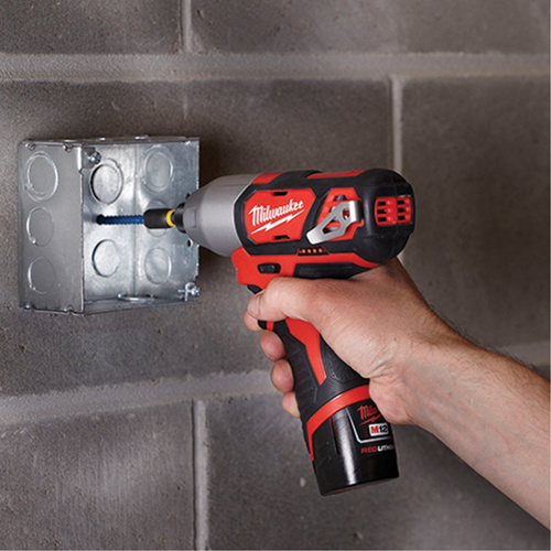 Milwaukee  2462-22  M12? 1/4" Hex Impact Driver Kit, 1/4", 1000 in-lbs Max. Torque, 12 V, Lithium-Ion - Each