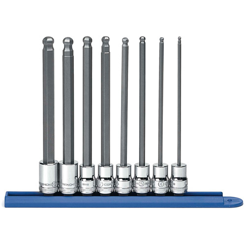 Gearwrench  80573  Long Ball End Metric Socket Set, Hex, 3/8" Drive, 8 Pcs - Each