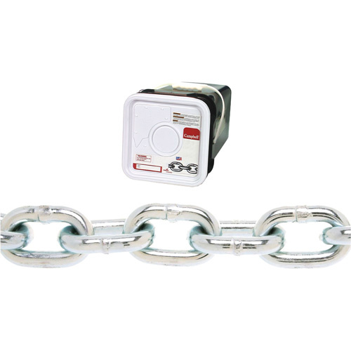 Campbell  T0143536  Campbell<sup>?</sup> Proof Coil Chain, Low Carbon Steel, 5/16" x 75' (22.9 m) L, Grade 30, 1900 lbs. (0.95 tons) Load Capacity - Pail