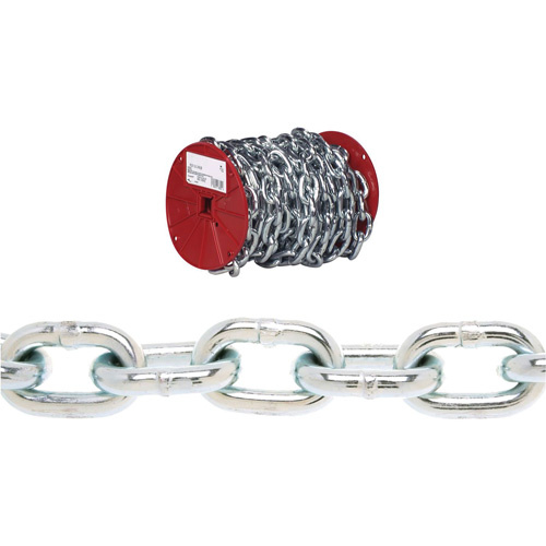 Campbell  T0725027  Campbell<sup>?</sup> Proof Coil Chain, Low Carbon Steel, 3/16" x 100' (30.4 m) L, Grade 30, 800 lbs. (0.4 tons) Load Capacity - Roll