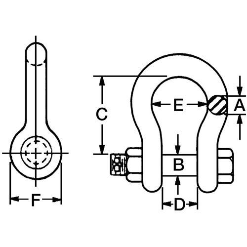 Campbell T5391235 Forged Carbon Steel Anchor Shackle - Each - Image 2