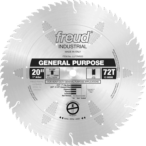 Freud LU73M016 Industrial Saw Blade - Mitre Crosscut, 16", 96 Teeth, Wood Use - Each